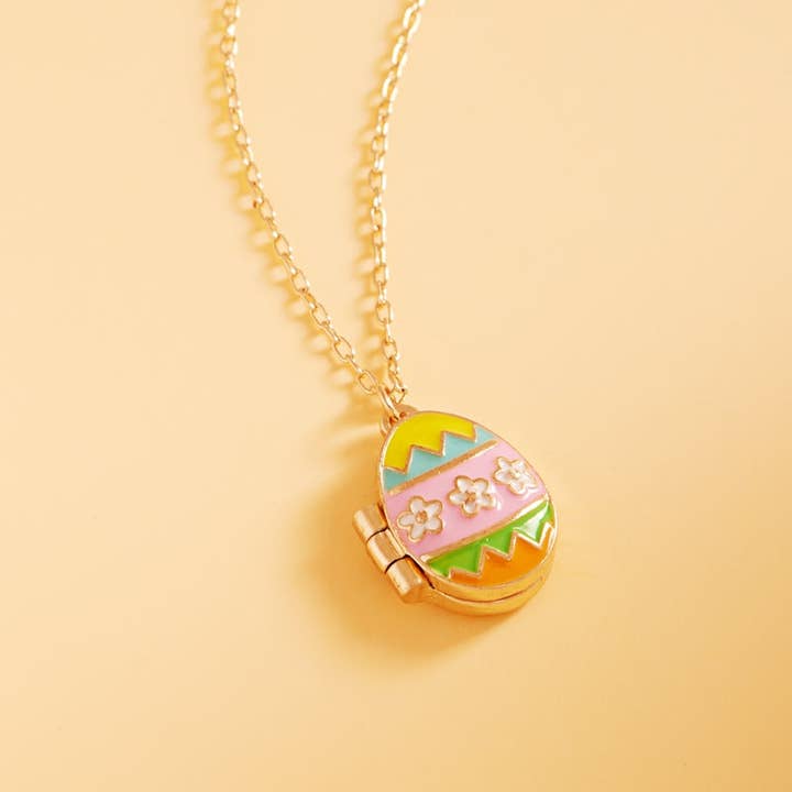 Designature New York - Wholesale Pendant/charm necklace - Easter Egg W Bunny Enamel Locket Short Necklace3