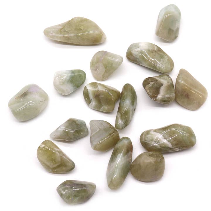 M Pierre Roulée - Prasiolite (Qualité A) pour la vente par Ancient Wisdom