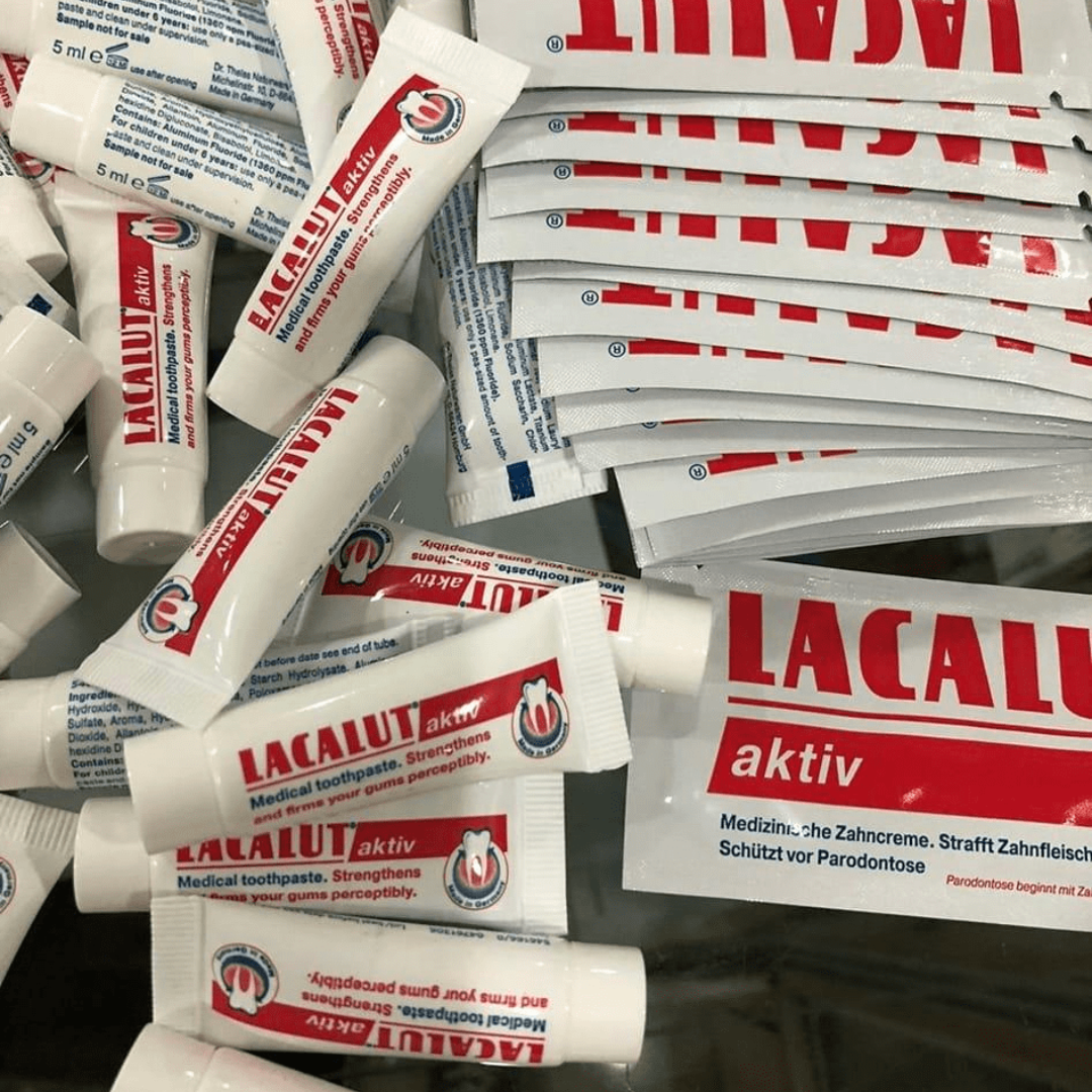 LACALUT - WHOLESALE - Wholesale Toothpaste - 40 x LACALUT® Aktiv 10ml Travel Size - RRP $2.004