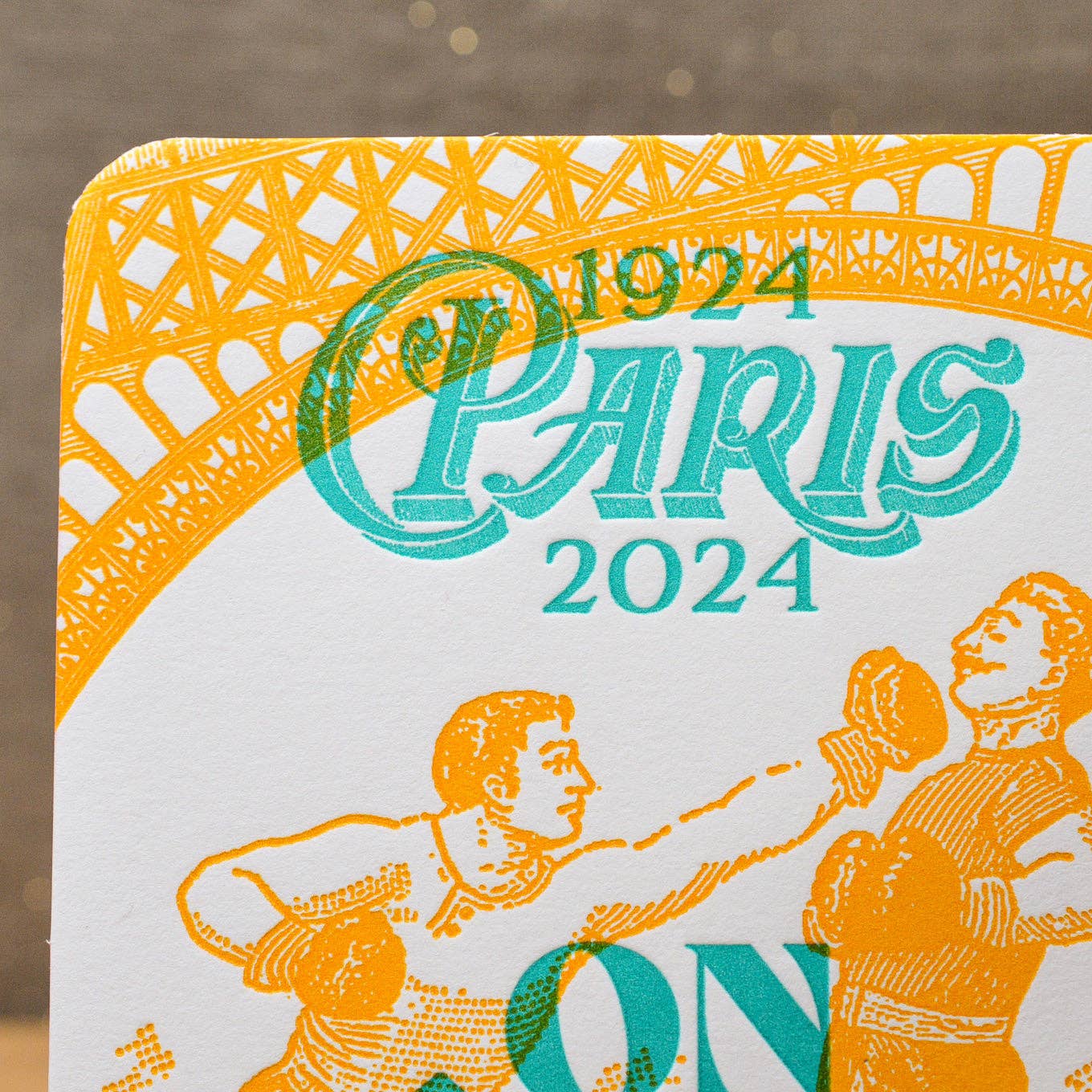 L'Atelier Letterpress - Vendita all'ingrosso Biglietti di auguri generici - Letterpress Card Commitment (Boxe) Paris 2024 OG1