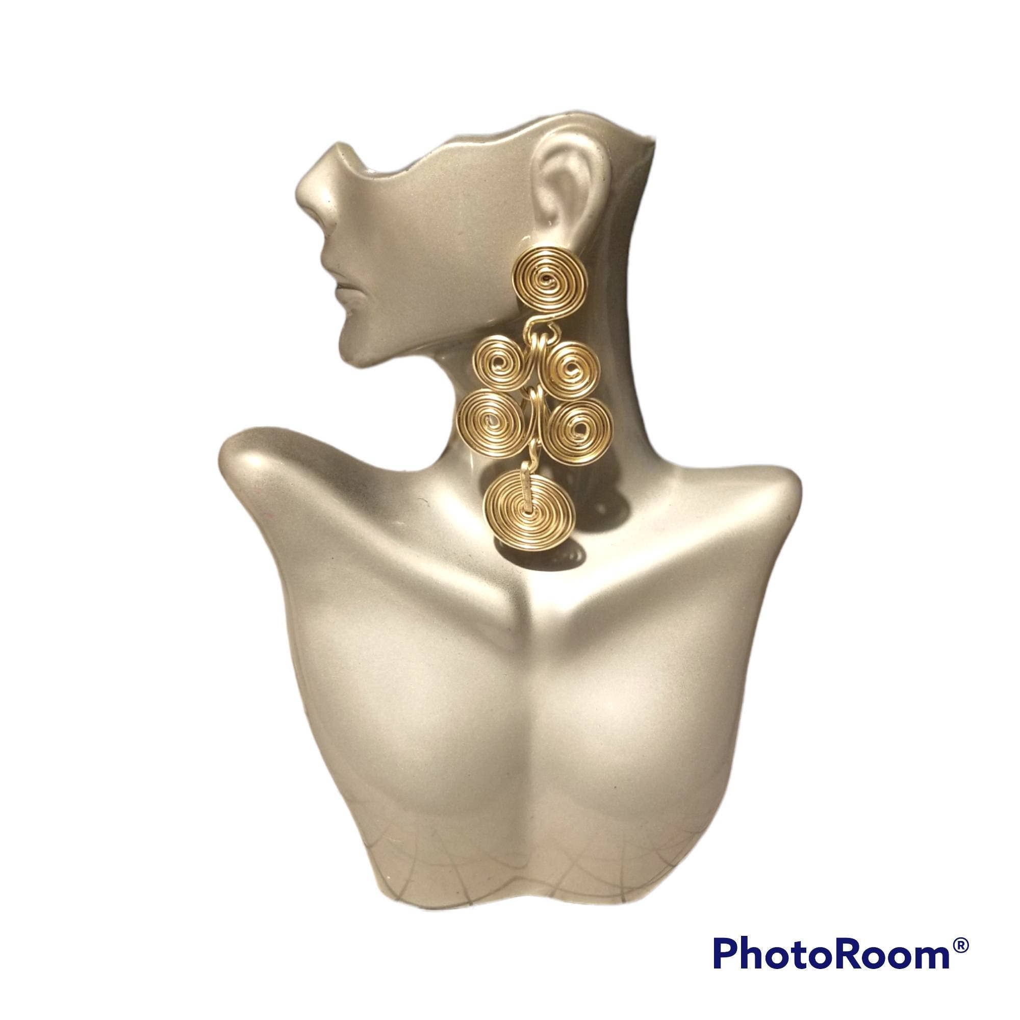 Andrea Lashay Collection - Wholesale Dangle Earrings - Small African Disc Earrings, Statement Earrings1