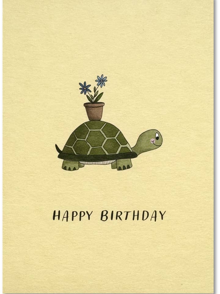 Turtle with flowers for wholesale by KEITCARDS
