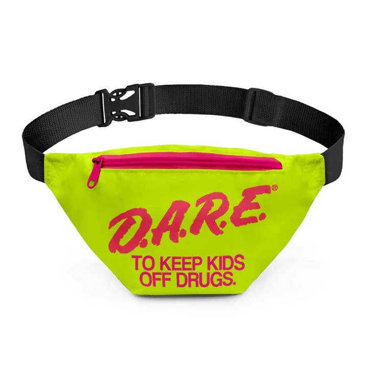 Tipsy Elves - Wholesale Belt Bag - Women's - Neon Green DARE Fanny Pack - Retro 90s Nostalgia Belt Bag0
