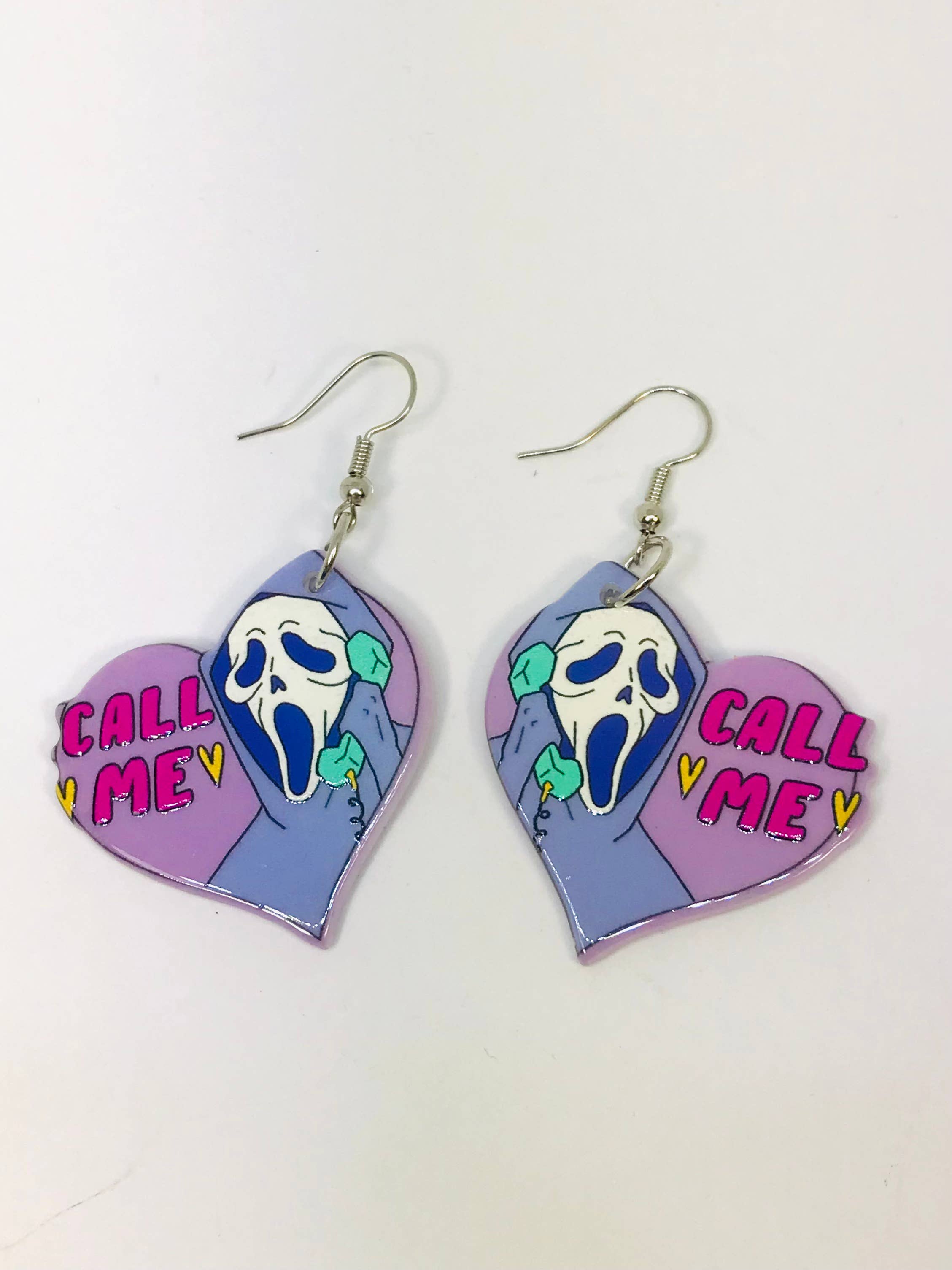 SimpleNGreat – wholesale Dangle earrings – Acrylic Ghost Call Me Earrings Halloween Horror