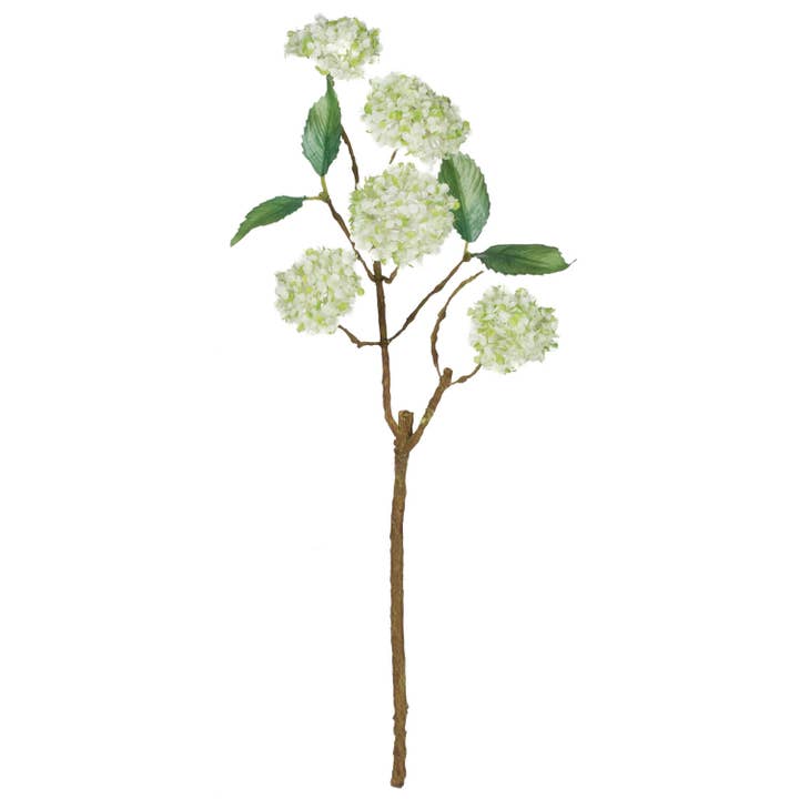 Sullivans Home Decor - Wholesale Artificial Flowers - White Snowball Spray