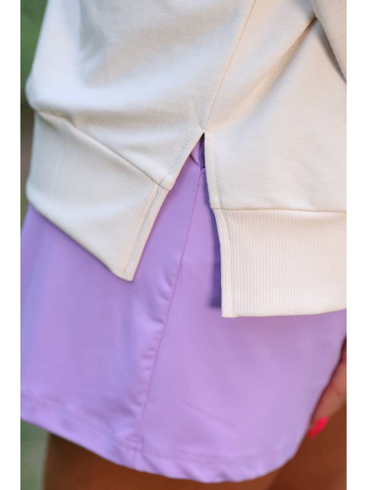 Taupe Happy Patch Pullover for wholesale on Faire9