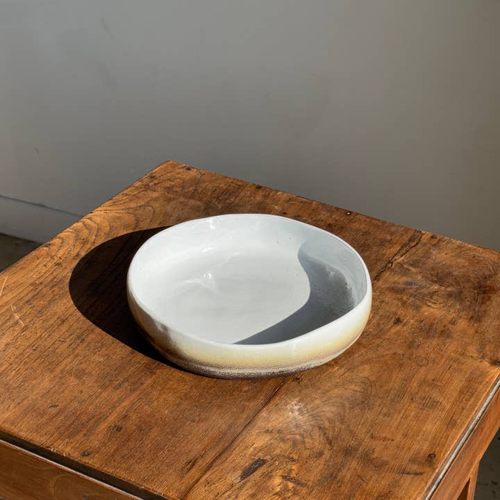 Office Objets - Wholesale Platter - Large white and clay ceramic dish1