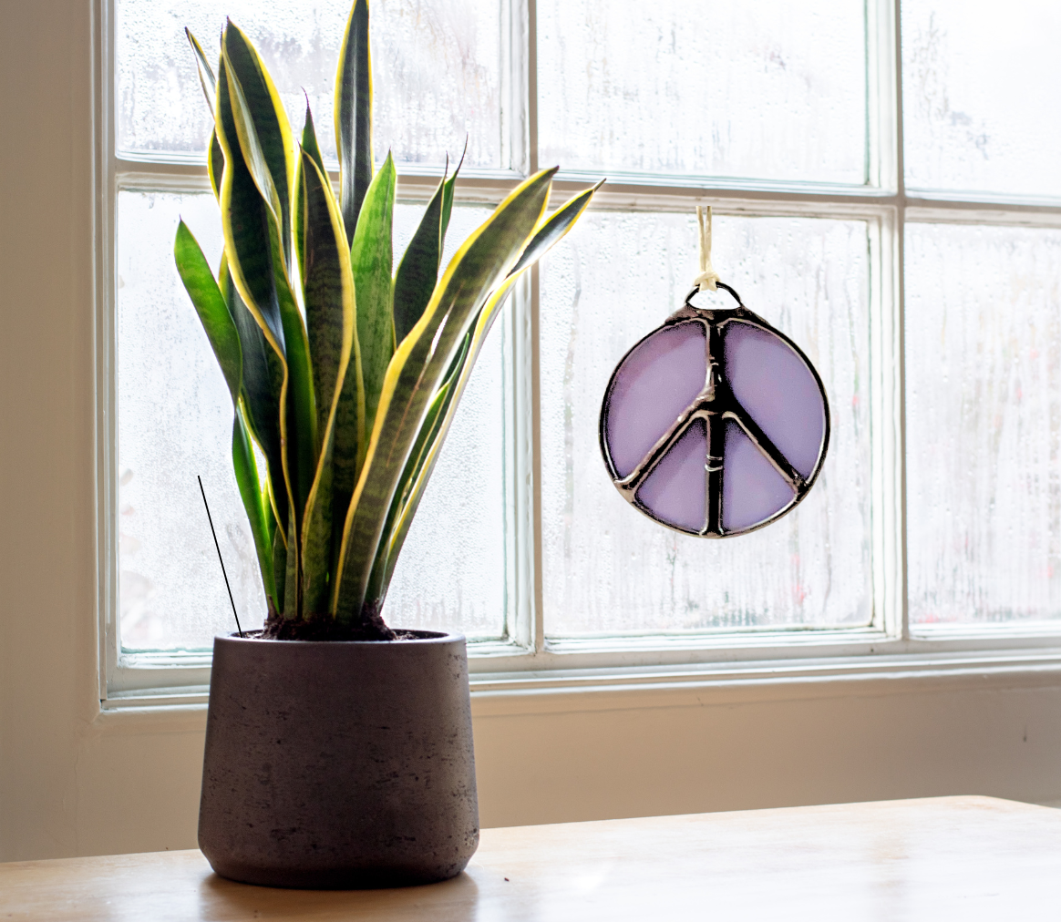 Samara Designs Studio - Wholesale Suncatcher - Glass Peace Sign Suncatcher22