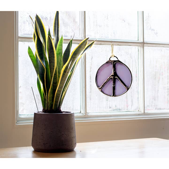 Samara Designs Studio - Wholesale Suncatcher - Glass Peace Sign Suncatcher22