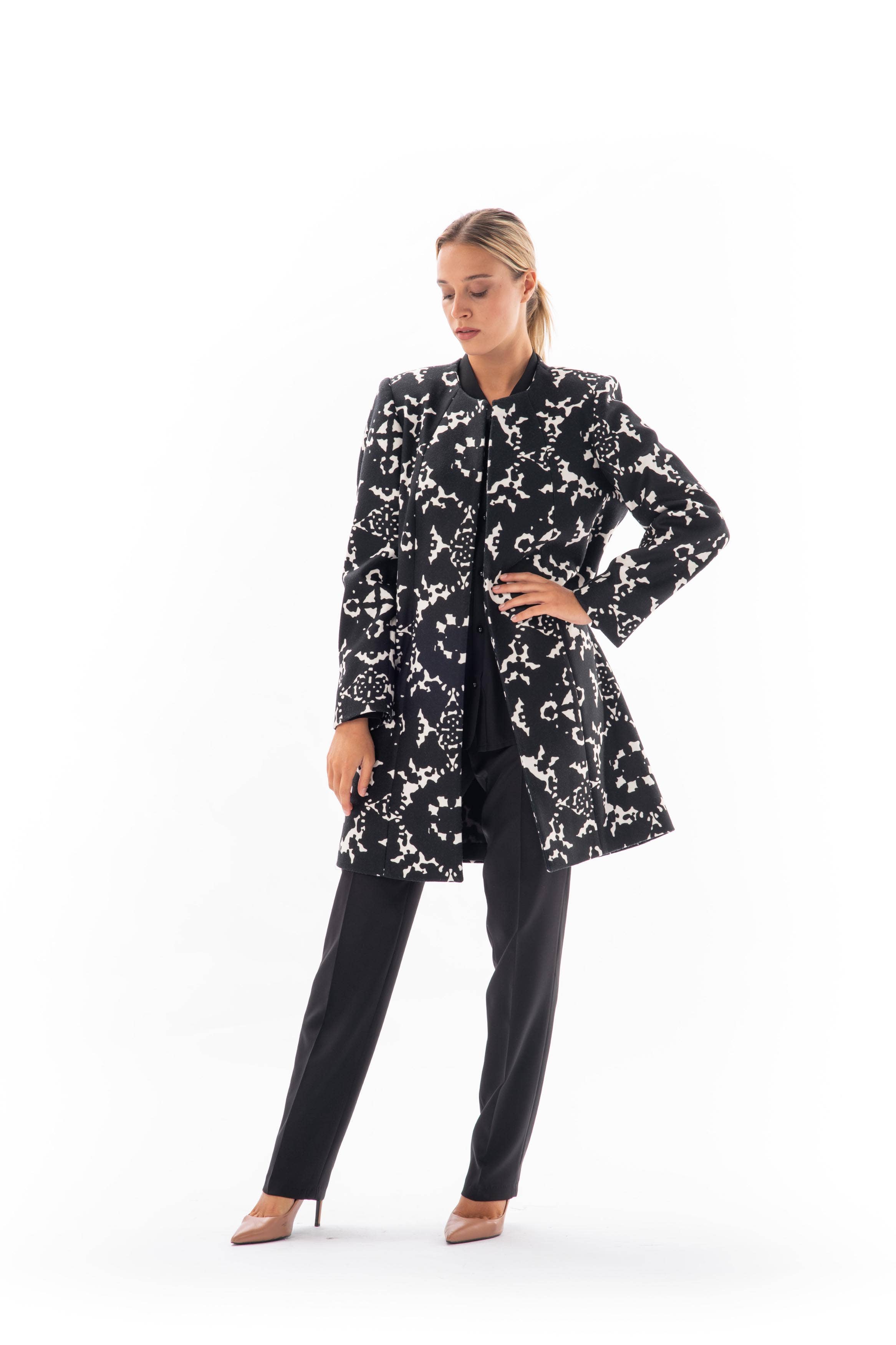 Noir Veste Longue Mato Noire en vente sur Faire