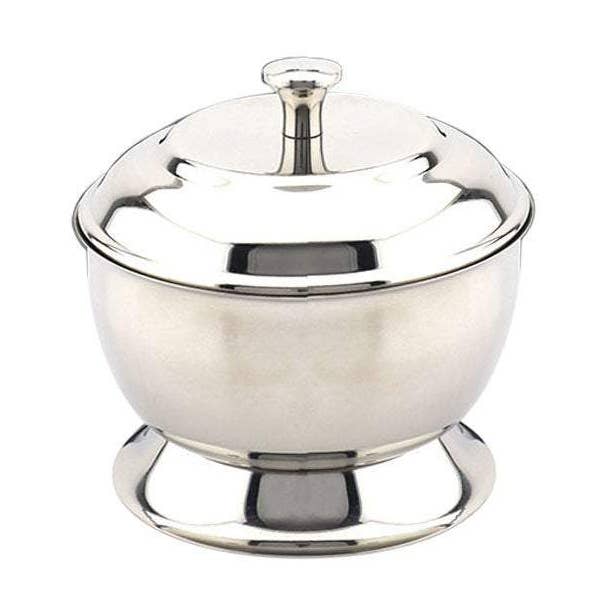 La migliore ciotola da barba in acciaio inossidabile - Coperchio e finitura cromata per la vendita all'ingrosso da parte di Jag Shaving