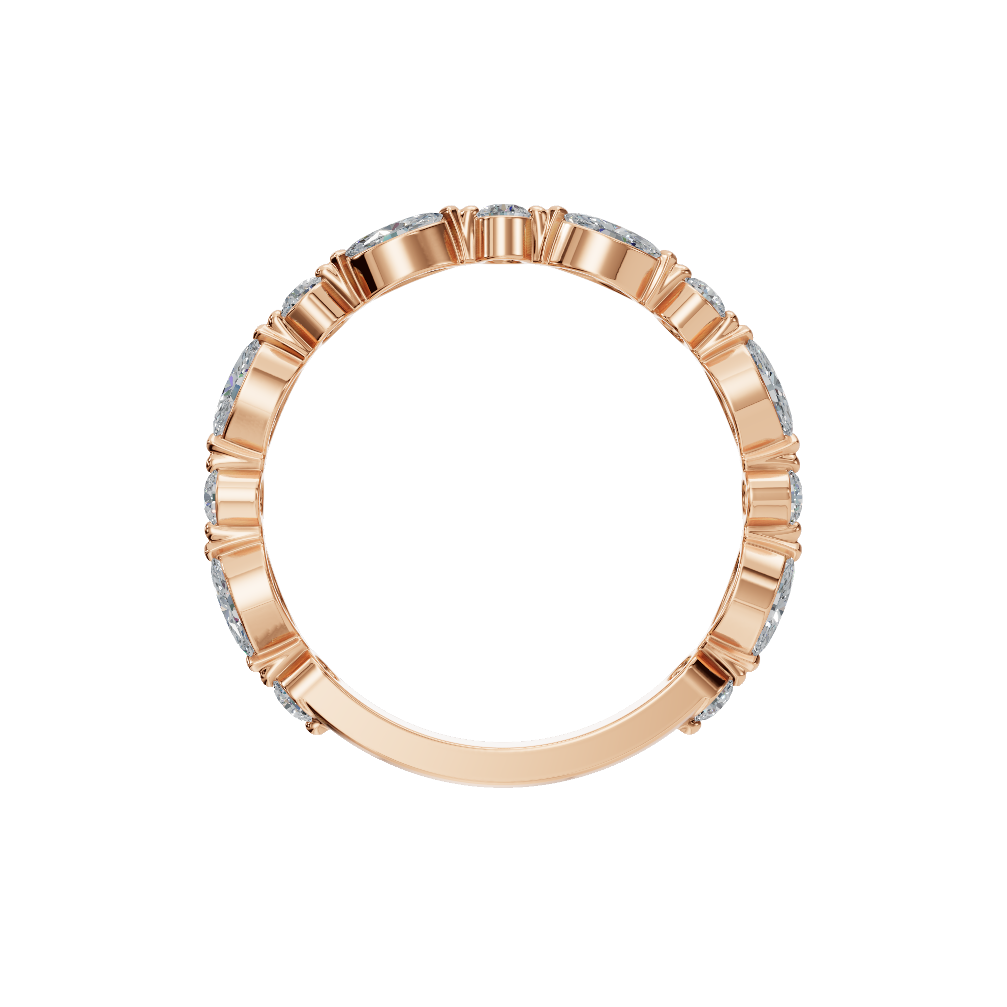 PureYou Jewelry – Anel de casamento por atacado – Aliança de Diamantes Marquise, Anel Empilhável, Aliança de Casamento com Diamantes5