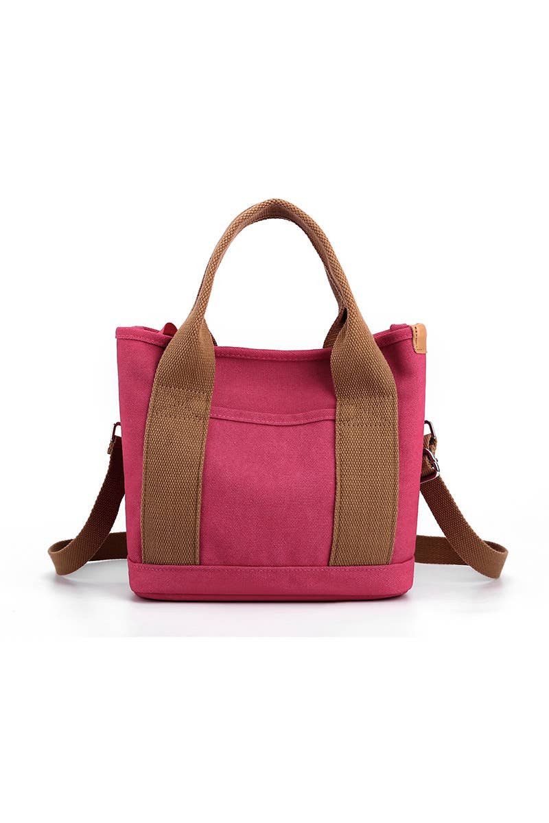 ACCITY - Wholesale Crossbody Bag - Women's - HANDLE LINE CANVAS CROSS BODY BAG_CUAB01013