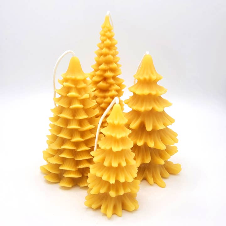 Bougie à la cire d'abeille - Sapins de Noël pour la vente par Eastvan bees
