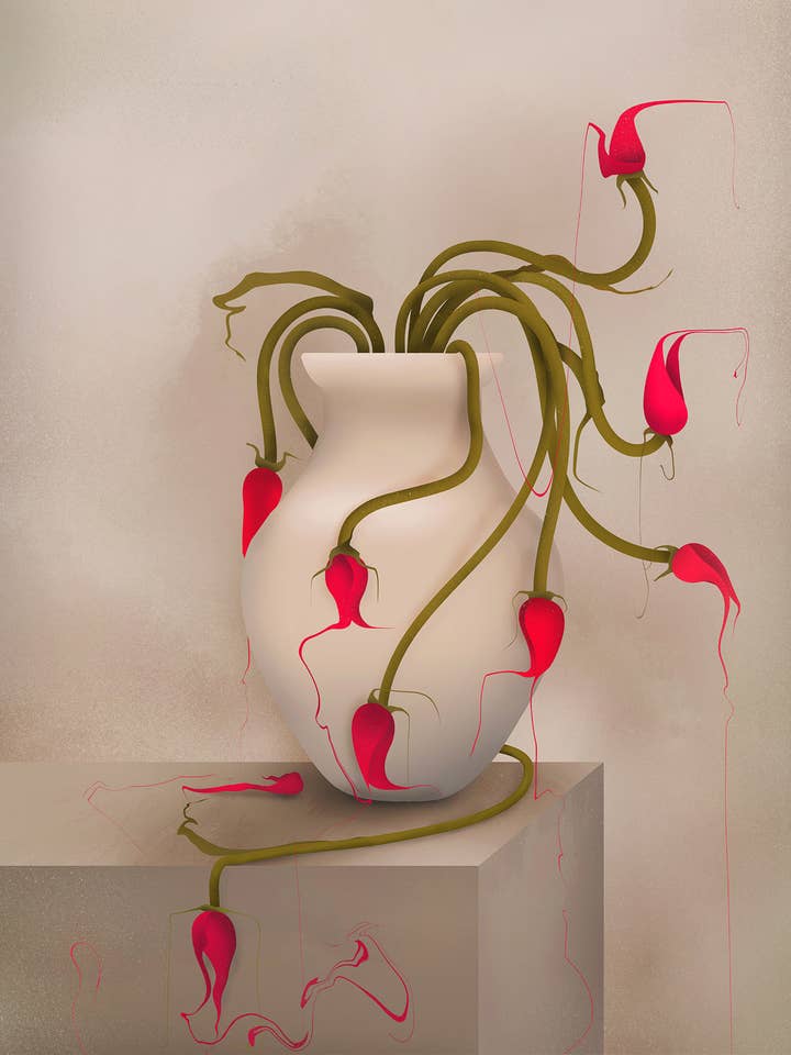 Psychedelic Still Life of Flowers - Giclee, Fine Art Print for wholesale by Eric Fisher