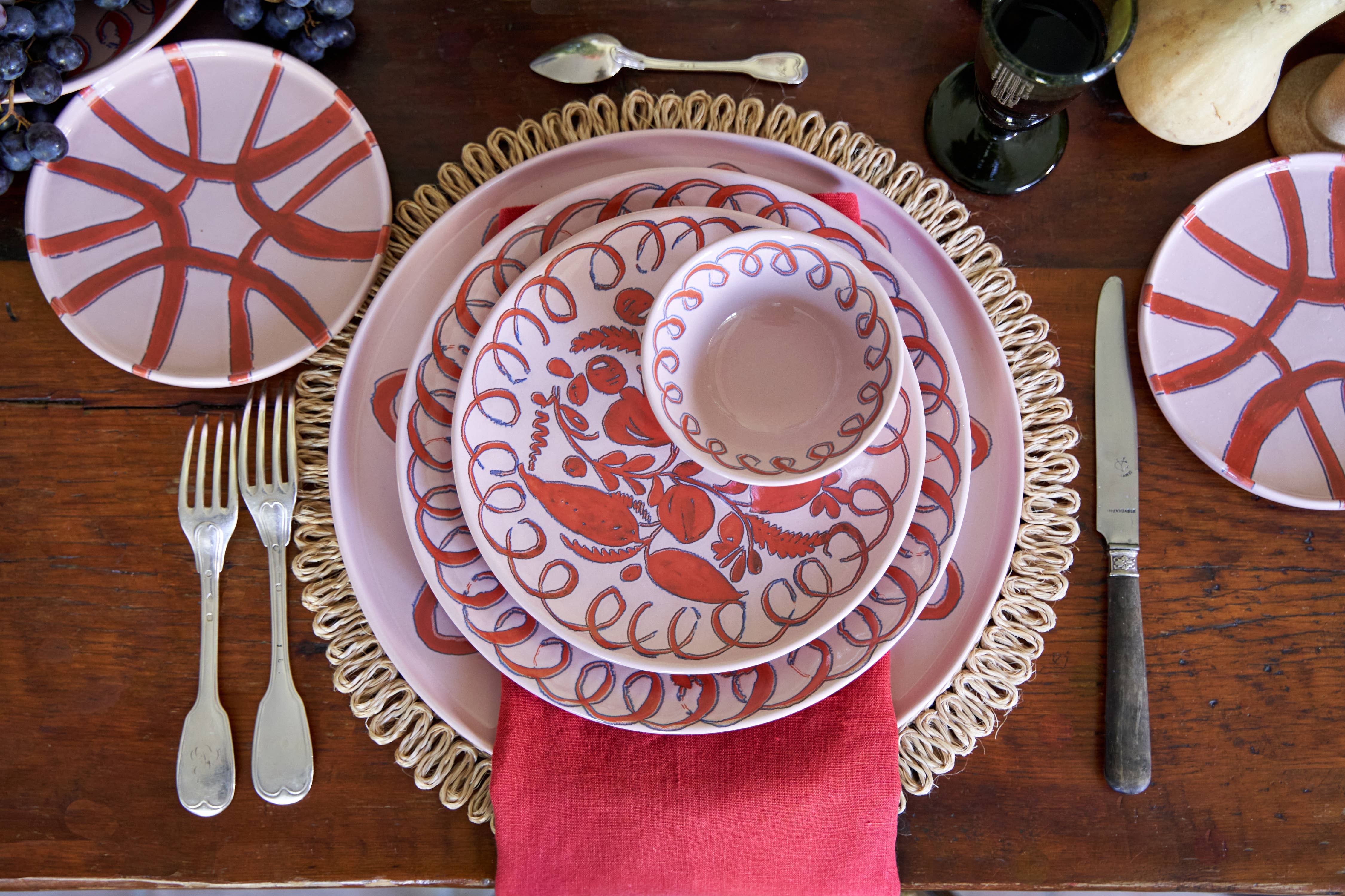 Couleur Nature - Vendita all'ingrosso Piatto - Piatto da Cena Amalfi Rosa - Diametro 10,6"8