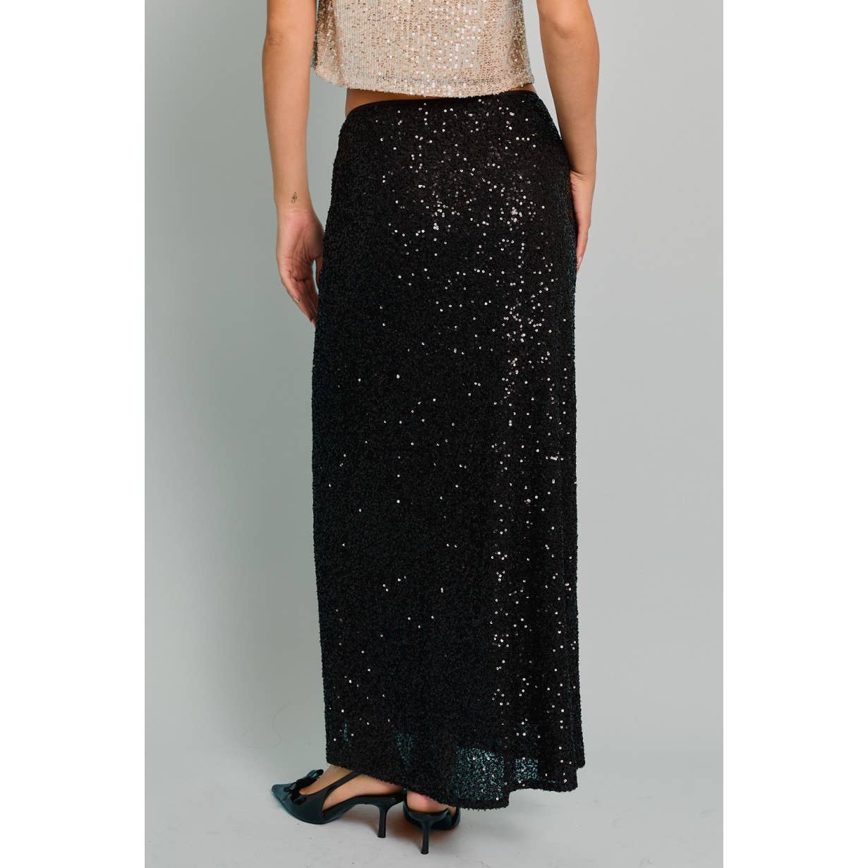 Apolline - Wholesale Skirt - Women's - SEQUIN BIAS MAXI SKIRT7