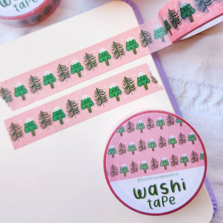 Full Bloom and Co. - Wholesale Washi Tape - Pine Trees Christmas Washi Tape3