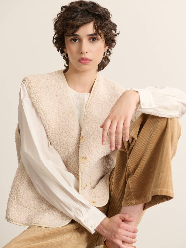 Sleeveless jacket - POLA for wholesale by Garance Paris