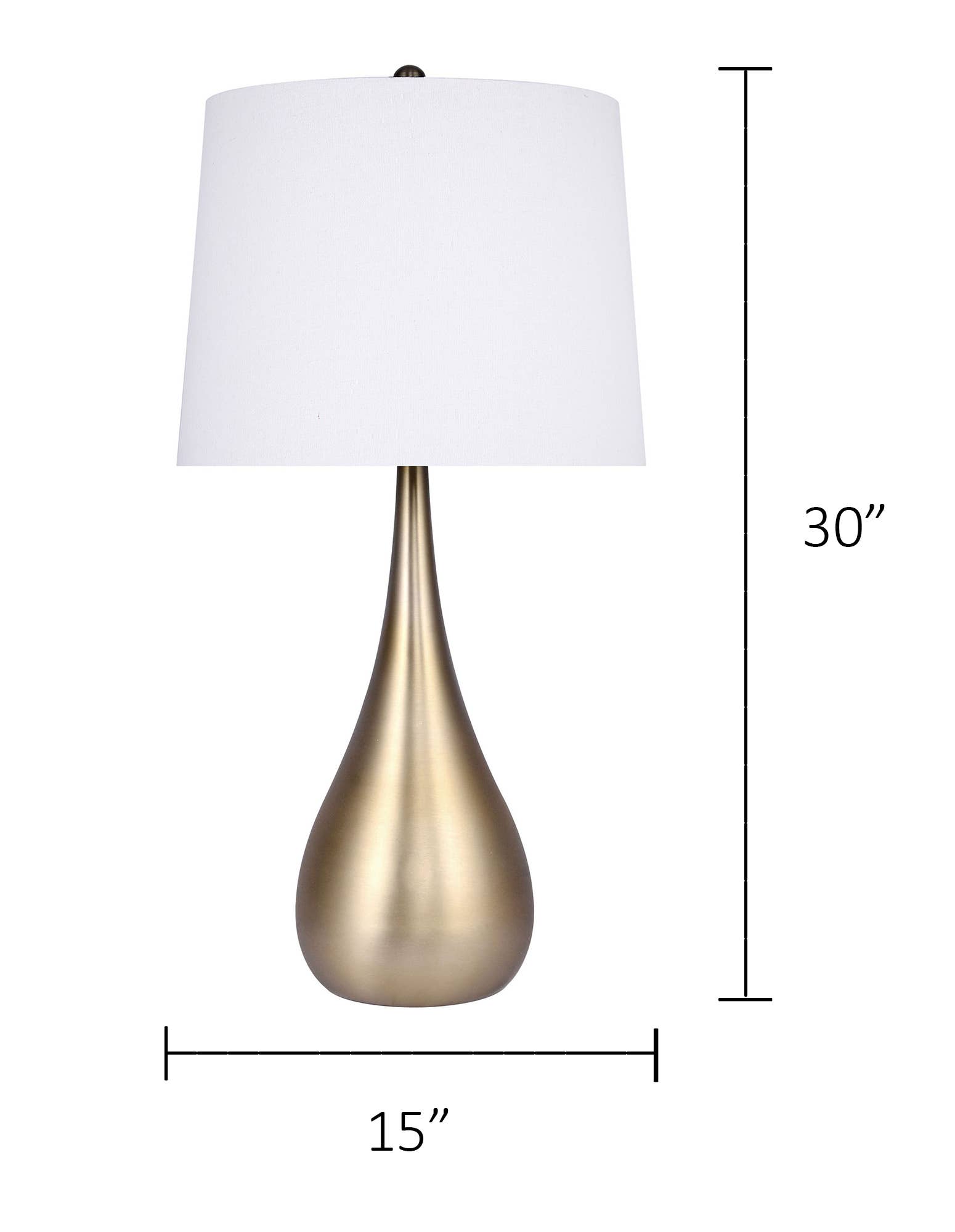 LumiSource and Grandview Gallery - Wholesale Accent/Desk Lamp - 29" Pebble Metal Table Lamps Teardrop Linen Shades (2PK)9