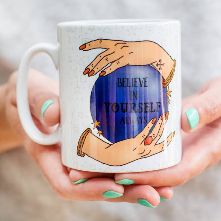 Always Believe In Yourself Positivity Ceramic Coffee Mug for wholesale by The Gifting Knot Ltd