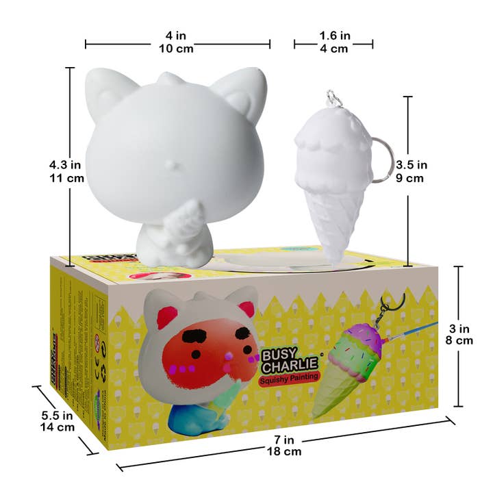 Busy Charlie LLC - Wholesale DIY Craft Kit - Kids - Squishy Painting Kit - Sweet Cat Squishy Maker4