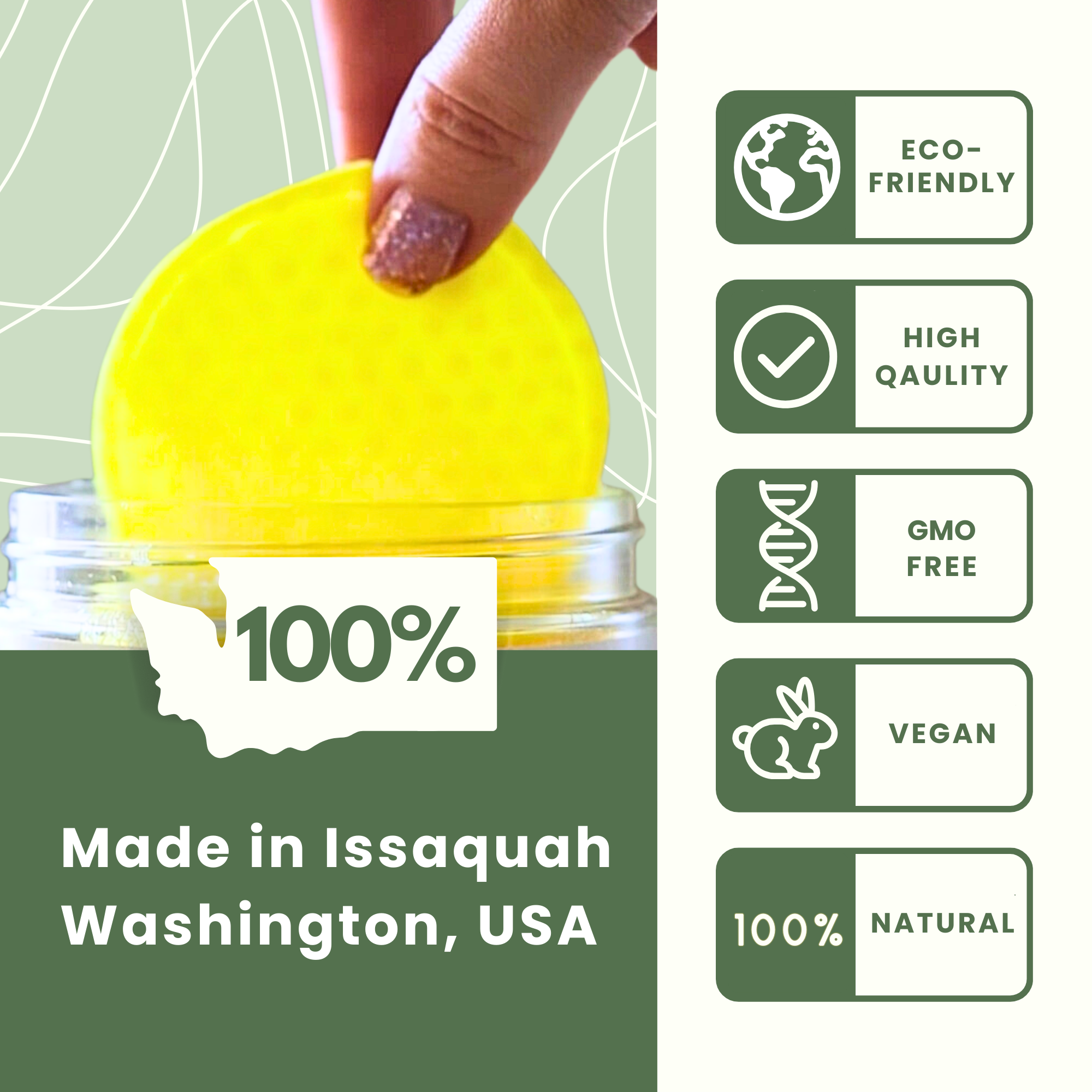 Olahoni Co - Wholesale Facial Cleanser - Thick Turmeric & Kojic Acid Finger Pads (15 Count)5