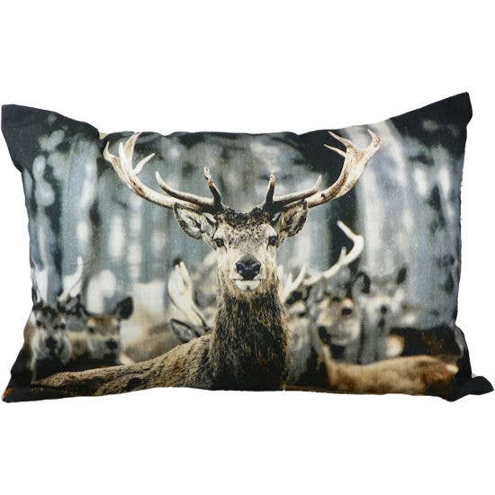Canvas Winter Deer Pillow 40X60Cm for wholesale by Mars & More - Brand of B Living