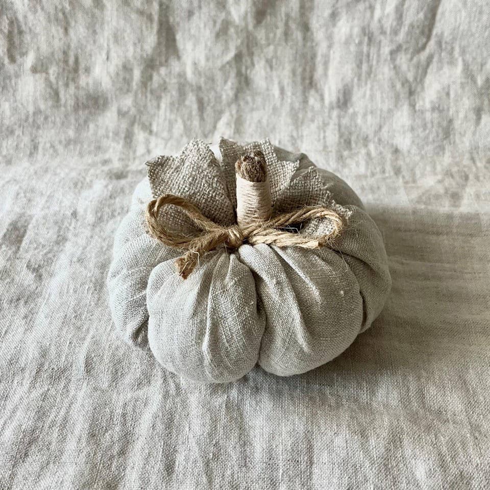 Artwork by Sandra Naufal - Wholesale Decorative Tabletop Object - Linen Pumpkin