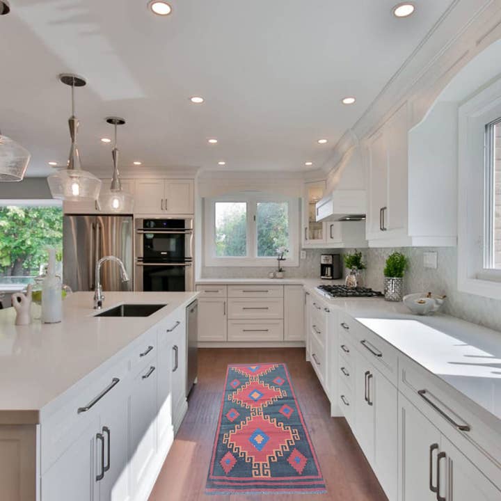 Modern Rødgrå Kilim Tæppe for engroshandel hos Fybernots