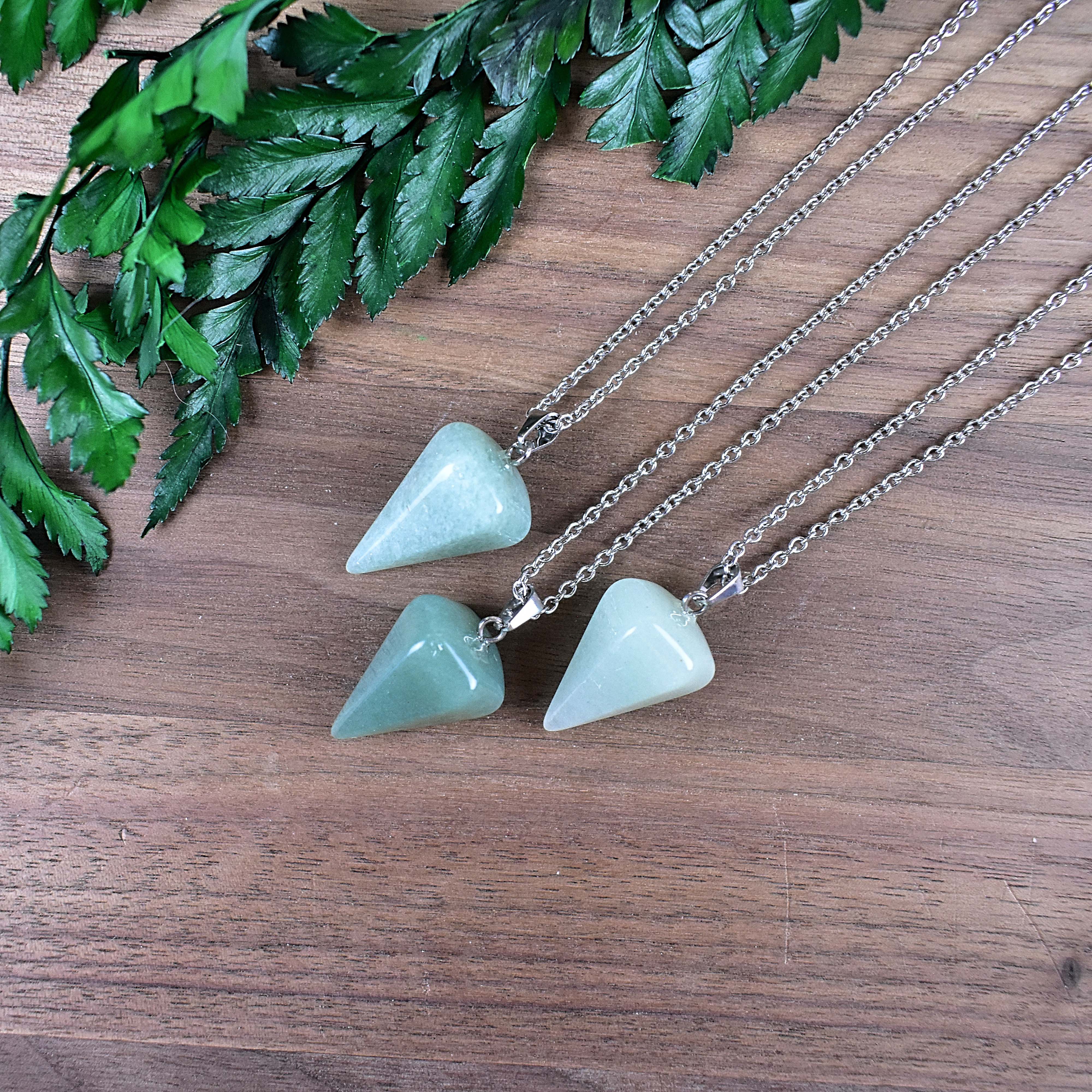 Ewelina Pas Jewelry – Großhandel Kette mit Anhänger/Charm – Halskette mit grünem Aventurin-Pendel2