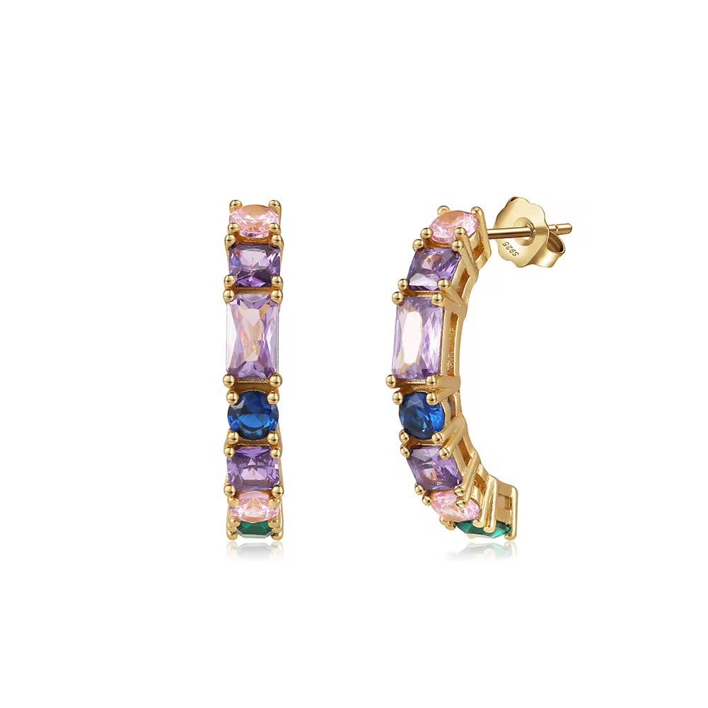 Vivaz - Fine Jewellery - Wholesale Huggie Earrings - Stud Earrings "Kate", gold-plated1