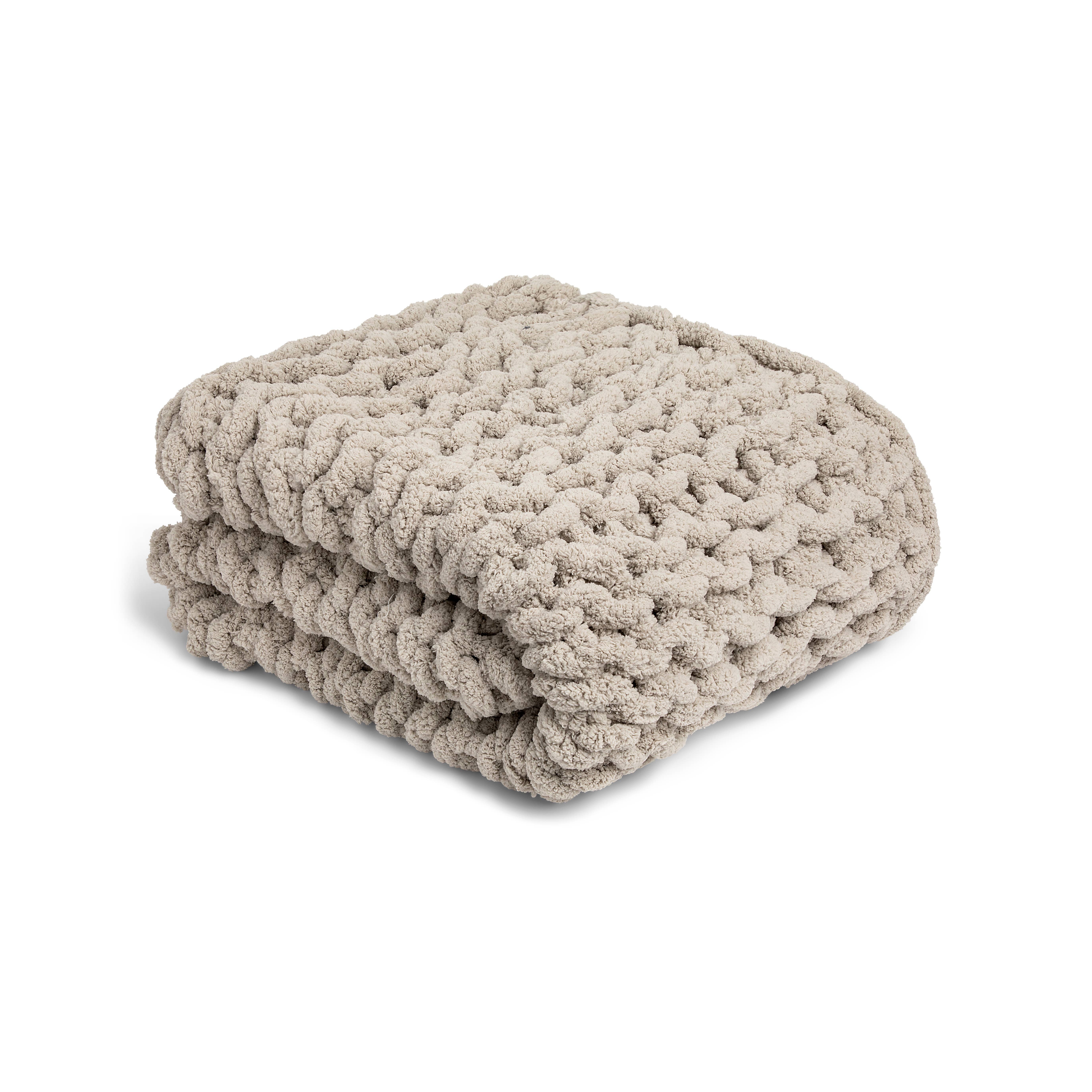 DEMDACO - Wholesale Throw Blanket - Chunky Knit Throw Blanket - Taupe