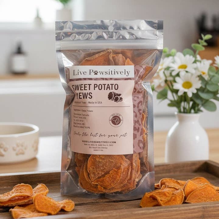Sweet Potato Dog Chew for wholesale by Live Pawsitive