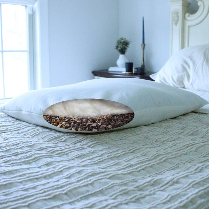 Turmerry - Wholesale Bedding Pillow - Buckwheat and Wool Filled Hybrid Pillow