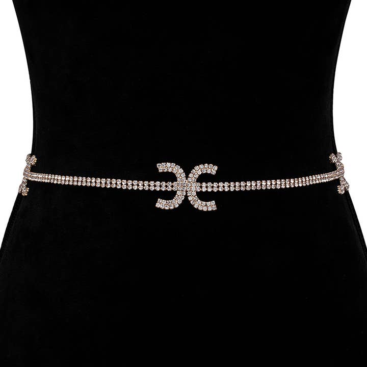 Oblige by G - Wholesale Belt – Women's - Rhinestone & Chain Belts JT-11477