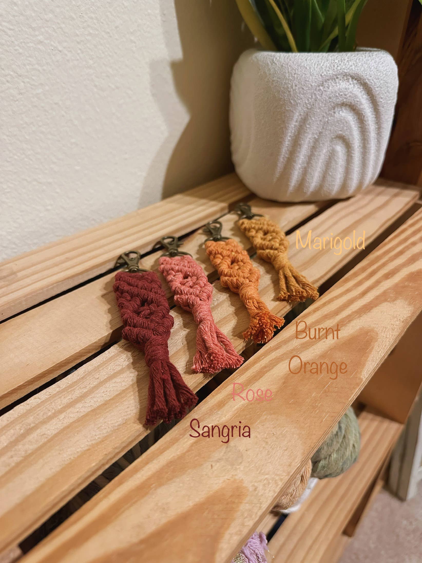 Birch + Being - Wholesale Keychain - Women's - Macrame Fiber Keychain | Boho Accessory0