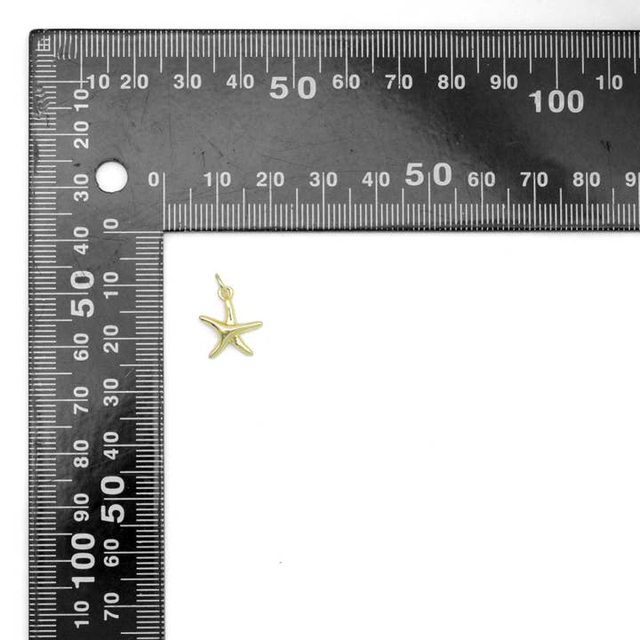 BestBeads&Beyond – wholesale Individual charm/pendant – Gold Starfish Charm Pendant, Sku#LD6942