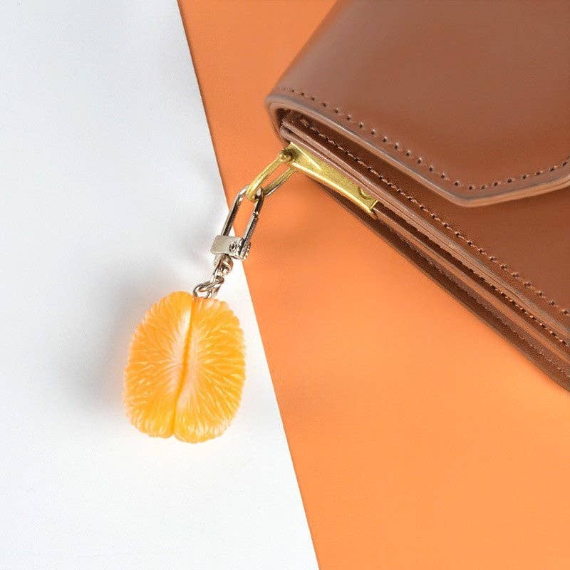 TIGER LILY Simulation, Fruit, Orange, Keychain, PVC, Pendant for wholesale on Faire1