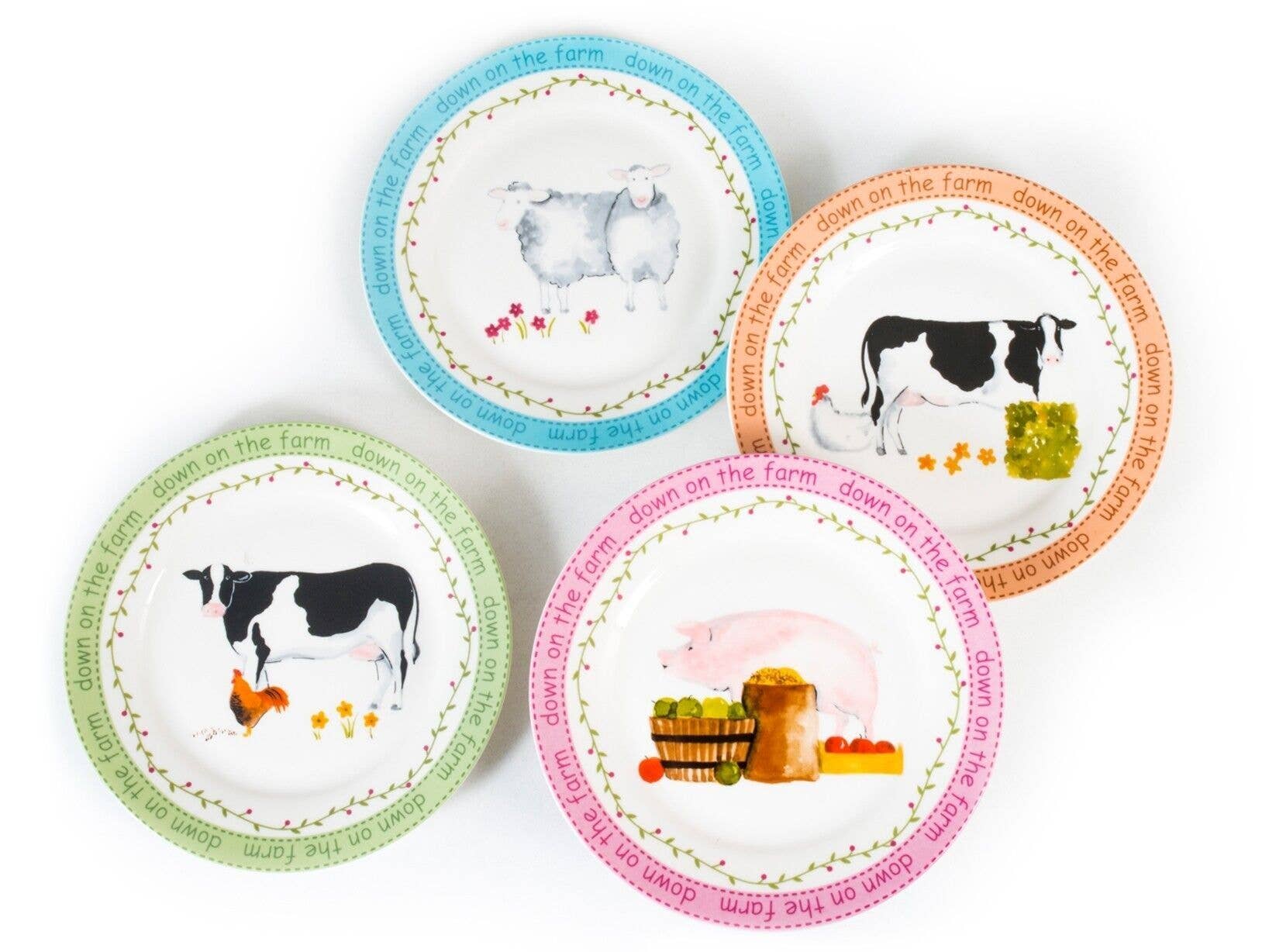 H&H - Wholesale Dinner Plate - Farm Plate in Deori Assorted Porcelain cm 193