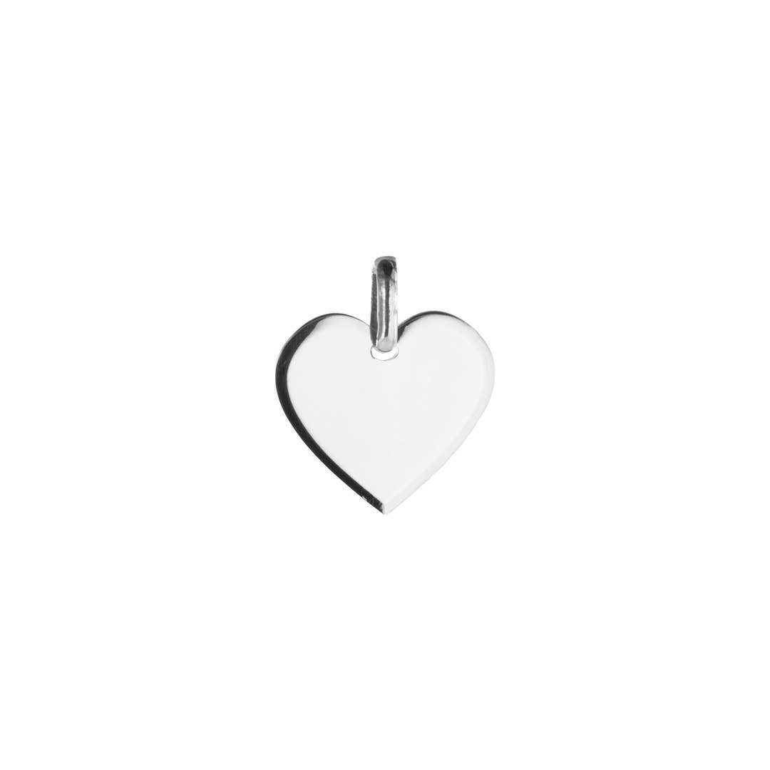 Bijoux Fabrication Française - Wholesale Individual Charm/Pendant - Heart Medal to Engrave - Chamfered - Gold Plated - Silver 925‰7
