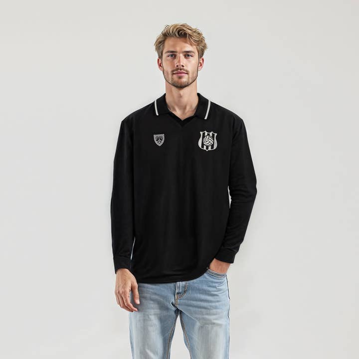 Mangas largas L'Escut negras clásicas para venta al por mayor de Football Town