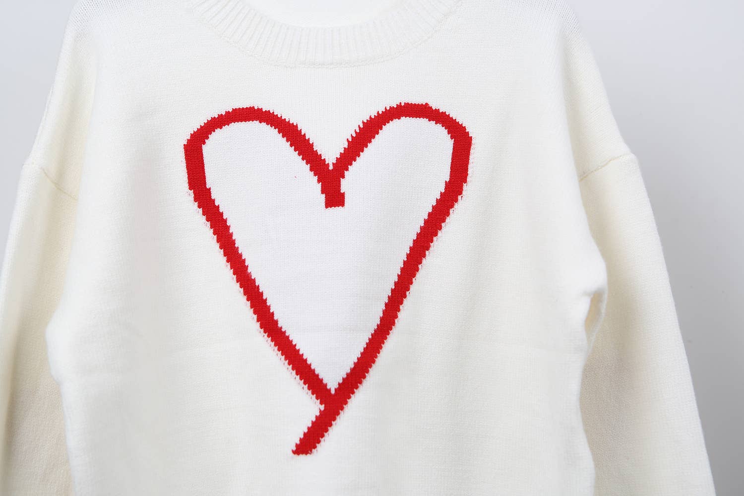 Hope & Sunshine - Wholesale Knit Sweater - Women's - Valentine's Heart Pullover Sweater8