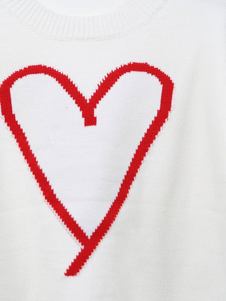 Hope & Sunshine - Wholesale Knit Sweater - Women's - Valentine's Heart Pullover Sweater8