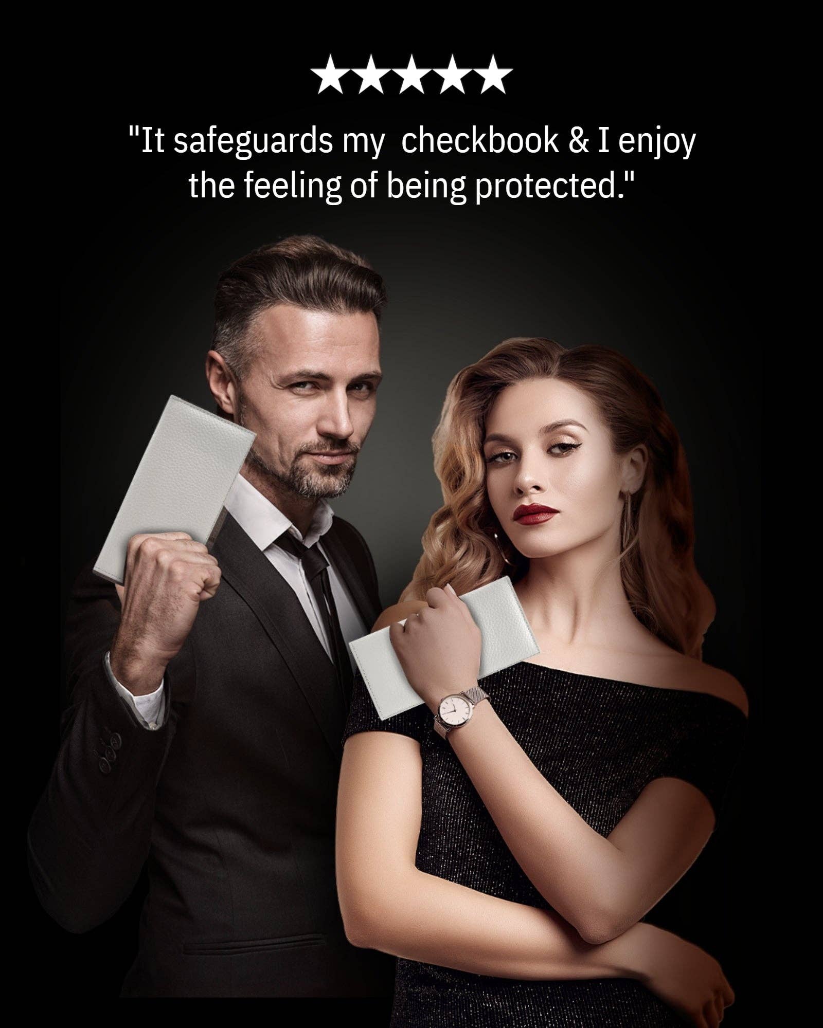 Access Denied Accessories - Wholesale Wallet - Unisex - Genuine Leather Checkbook Cover For Women &Men RFID Blocking82