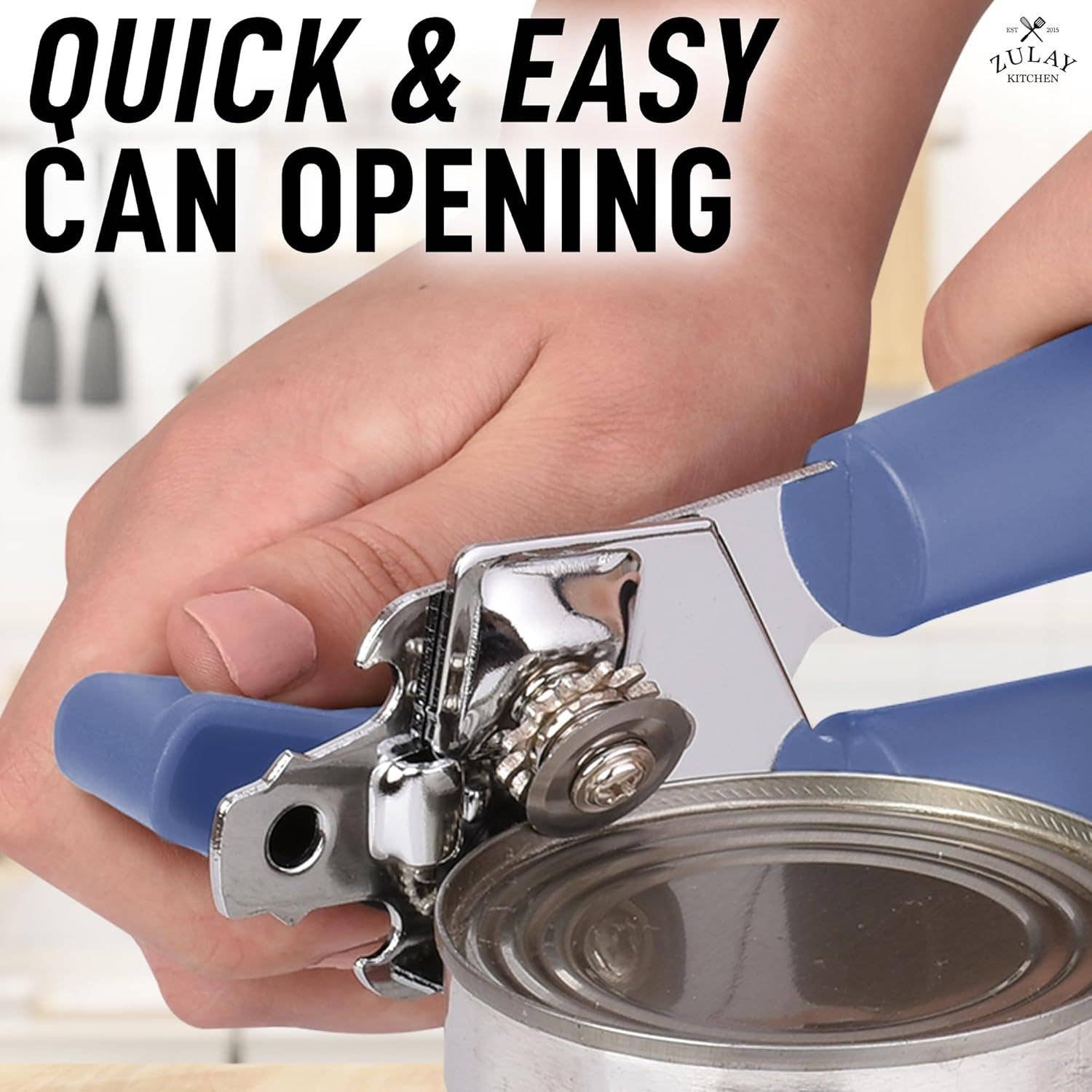 Zulay Kitchen - Wholesale Can Opener - Heavy-Duty Can Opener with Large Turn Knob4