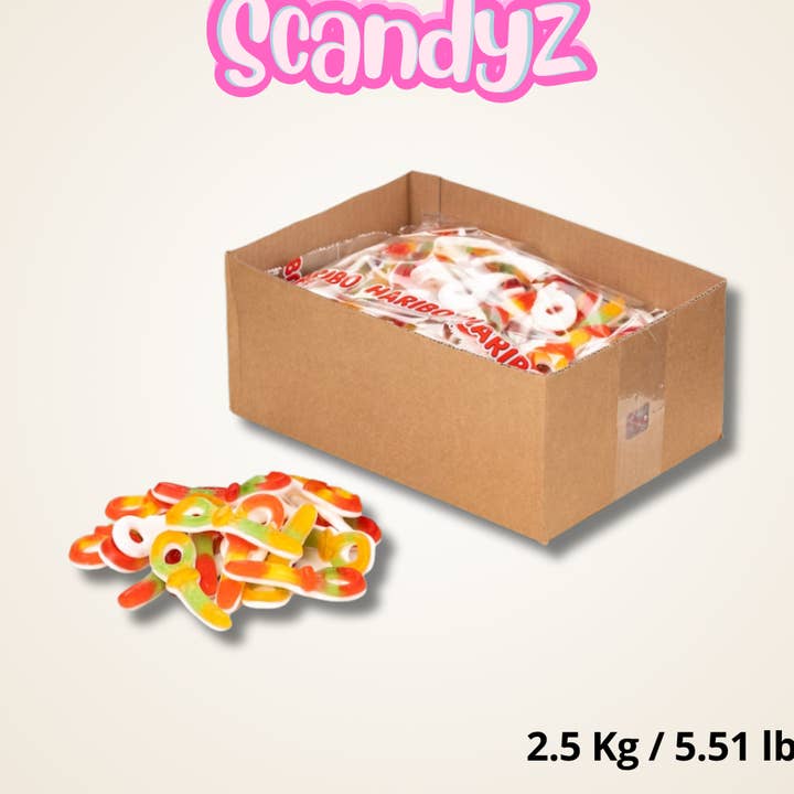 Haribo Anneaux Géants aux Fruits (Jättenappar Frukt) 2,5 kg pour la vente par Scandyz