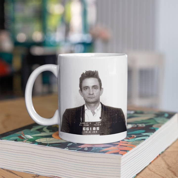 Lucky Mfg. Co. - Wholesale Coffee Mug - Johnny Cash Mugshot Mug