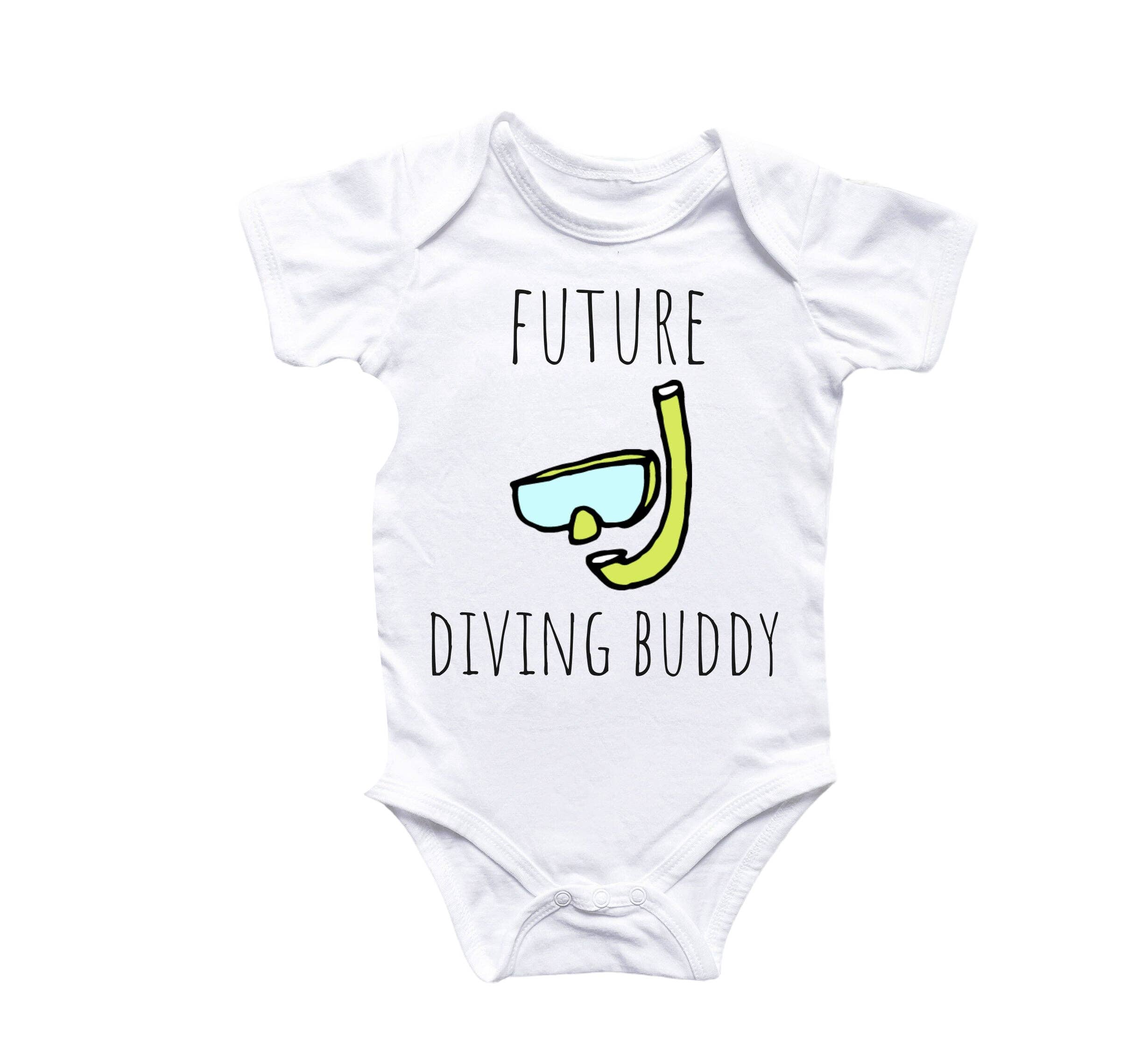 North Fork Forager LLC - Wholesale Bodysuit (Non-Footed) - Baby - Snorkel Snorkel Diver - Baby Boy Girl Clothes Infant Bodysuit Funny Cute Newborn