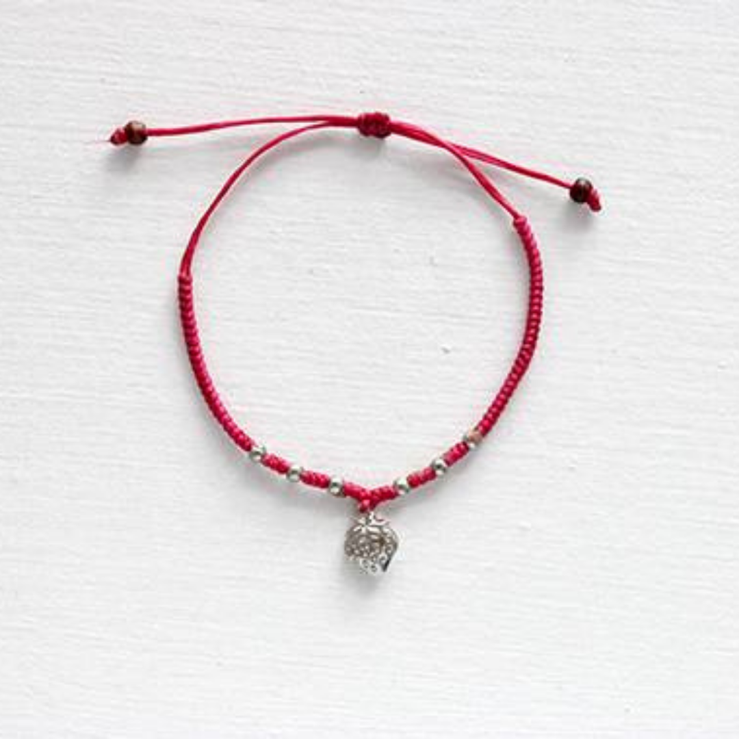 Red Original Price $18 | Silver .925 Charm Adjustable Bracelet for wholesale on Faire7